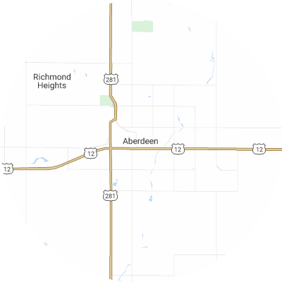 Best lawn care companies in Aberdeen, SD map