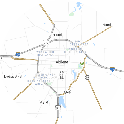 Best moving companies in Abilene, TX map