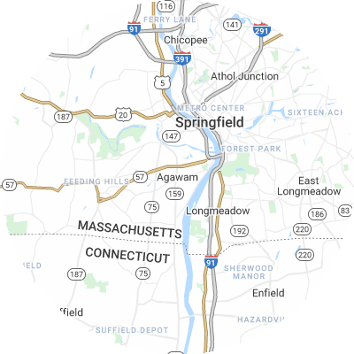 Best gutter cleaners in Agawam Town, MA map