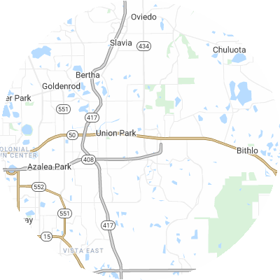 Best lawn care companies in Alafaya, FL map