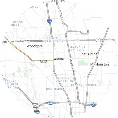 Best moving companies in Aldine, TX map