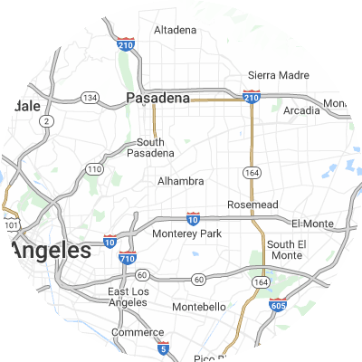 Best lawn companies in Alhambra, CA map