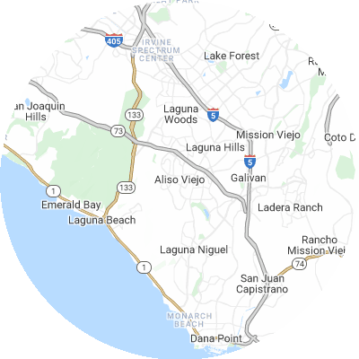 Best window replacement companies in Aliso Viejo, CA map