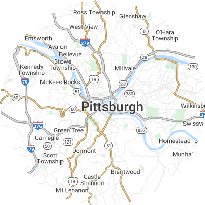 Best roofing companies in Allegheny, PA map