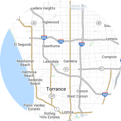 Best window replacement companies in Alondra Park, CA map