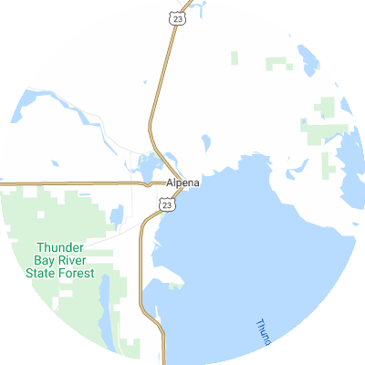 Best moving companies in Alpena, MI map