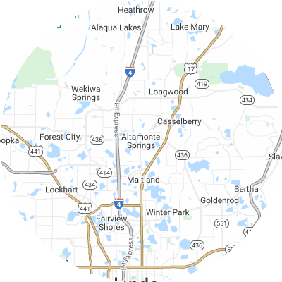 Best roofing companies in Altamonte Springs, FL map