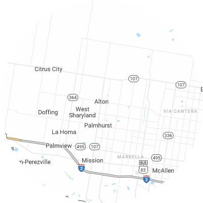 Best pest control companies in Alton, TX map