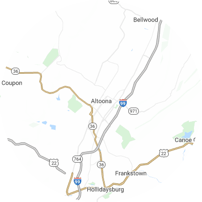 Best moving companies in Altoona, PA map