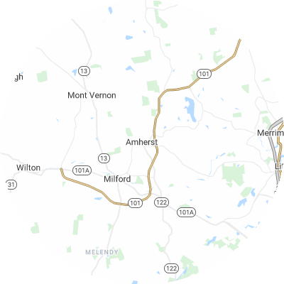Best window replacement companies in Amherst, NH map