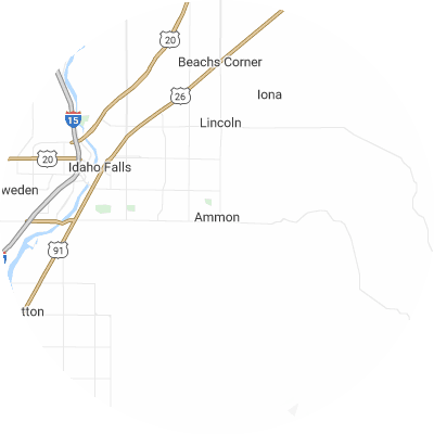 Best tree removal companies in Ammon, ID map