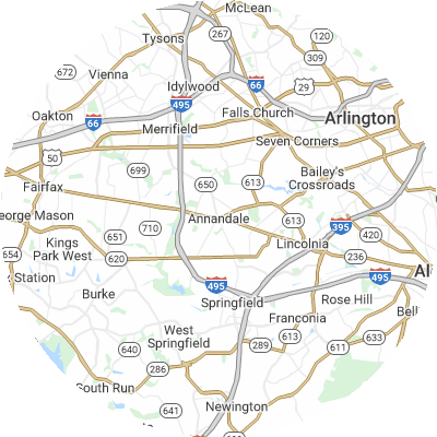 Best moving companies in Annandale, VA map