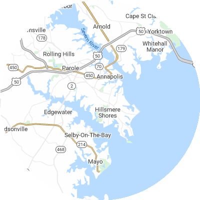 Best roofers in Annapolis Neck, MD map