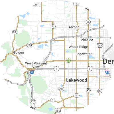 Best window replacement companies in Applewood, CO map