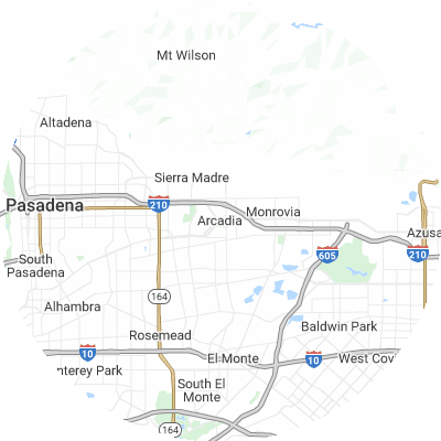 Best plumbers in Arcadia, CA map