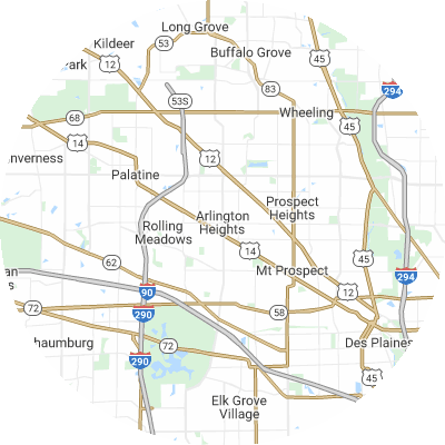 Best concrete companies in Arlington Heights, IL map