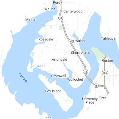 Best moving companies in Artondale, WA map