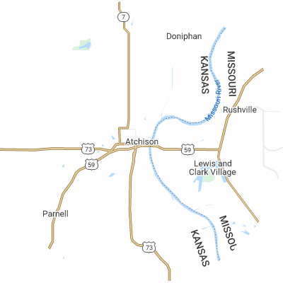 Best concrete companies in Atchison, KS map