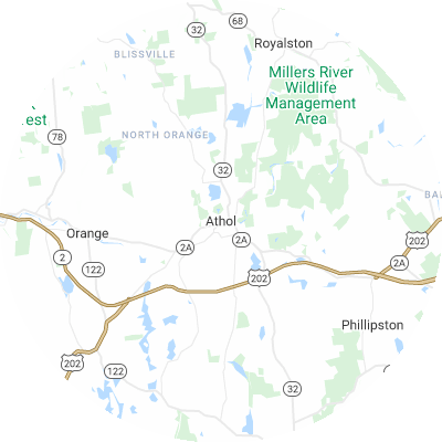 Best tree removal companies in Athol, MA map