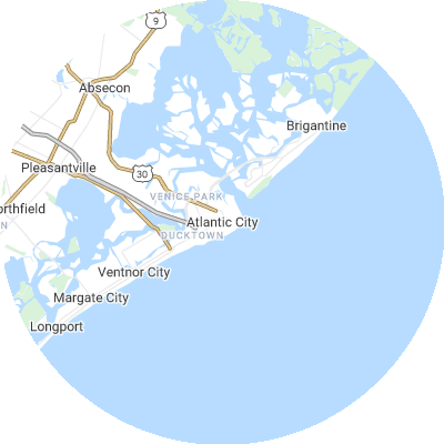 Best gutter installation companies in Atlantic City, NJ map