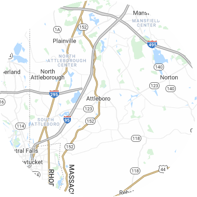 Best window replacement companies in Attleboro, MA map