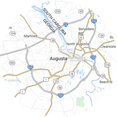 Best pest companies in Augusta, GA map