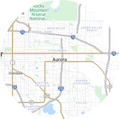 Best window companies in Aurora, CO map