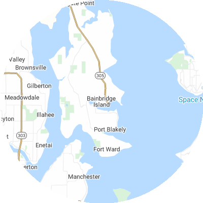 Best moving companies in Bainbridge Island, WA map