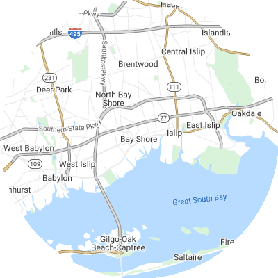 Best concrete companies in Bay Shore, NY map
