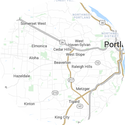 Best gutter cleaners in Beaverton, OR map