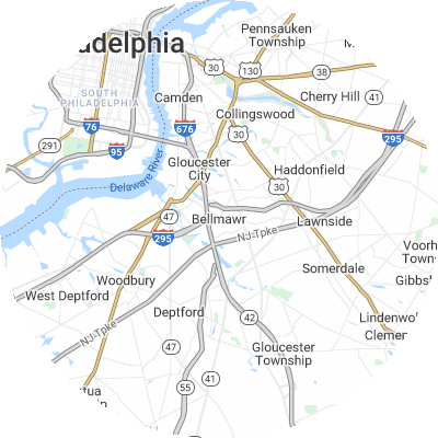 Best moving companies in Bellmawr, NJ map