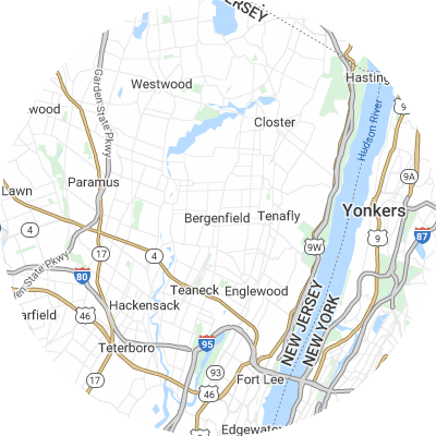 Best window replacement companies in Bergenfield, NJ map