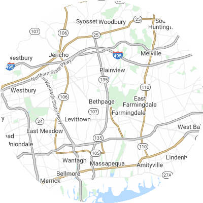 Best window replacement companies in Bethpage, NY map