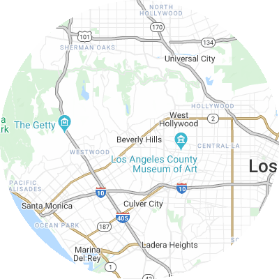 Best lawn care companies in Beverly Hills, CA map