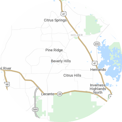 Best moving companies in Beverly Hills, FL map