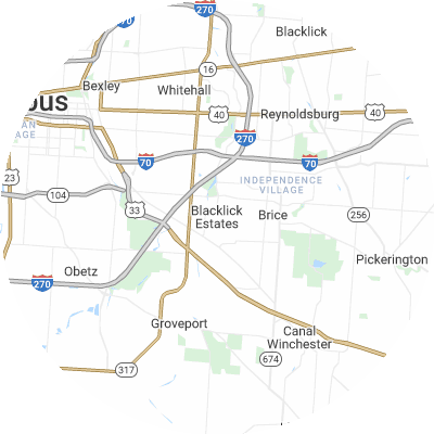 Best lawn care companies in Blacklick Estates, OH map