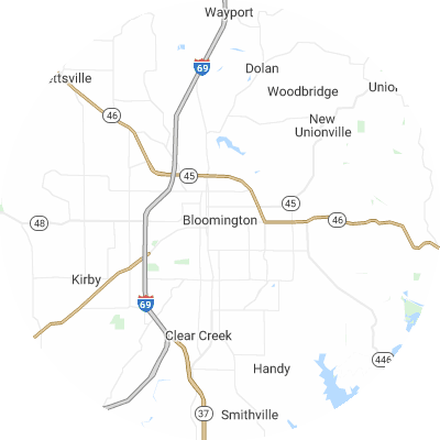 Best moving companies in Bloomington, IN map