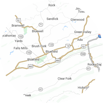 Best window replacement companies in Bluefield, WV map