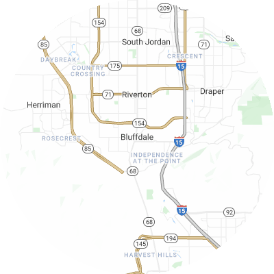 Best moving companies in Bluffdale, UT map