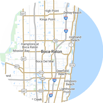Best pest companies in Boca Raton, FL map