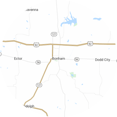 Best lawn care companies in Bonham, TX map