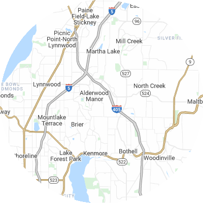 Best lawn care companies in Bothell West, WA map
