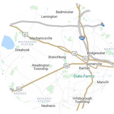Best window replacement companies in Branchburg, NJ map