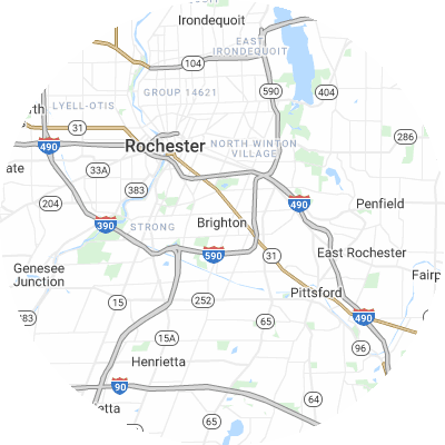 Best moving companies in Brighton, NY map