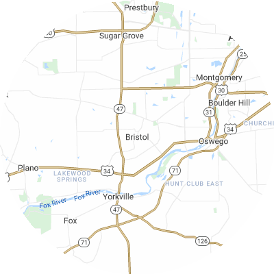 Best moving companies in Bristol, IL map