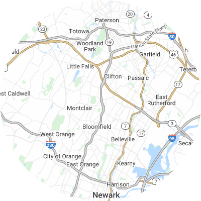 Best lawn care companies in Brookdale, NJ map