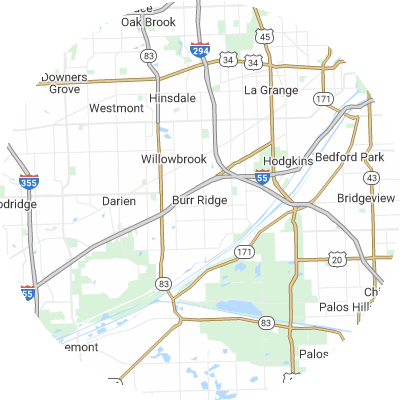 Best moving companies in Burr Ridge, IL map