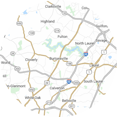 Best lawn care companies in Burtonsville, MD map