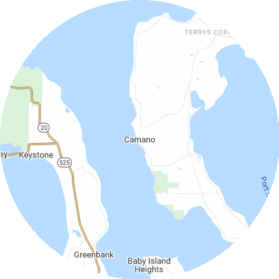 Best roofers in Camano, WA map