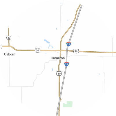 Best moving companies in Cameron, MO map